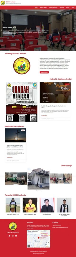 Halaman Depan Website GKE DKI JAKARTA
