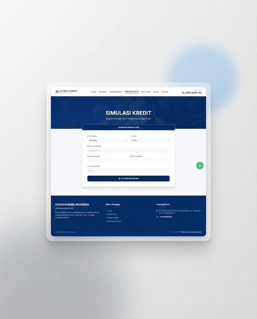 fitur simulasi kredit website hyundai